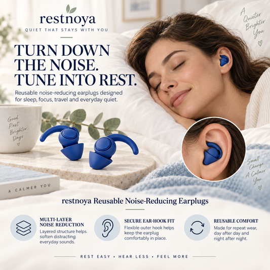 restnoya® Reusable Noise-Reducing Earplugs