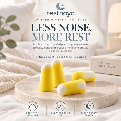 restnoya® Soft Foam Sleep Earplugs