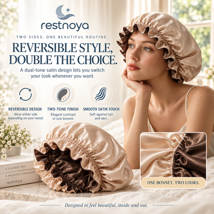 restnoya® Extra-Long Satin Sleep Bonnet