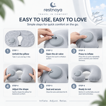 restnoya® Inflatable Travel Neck Pillow