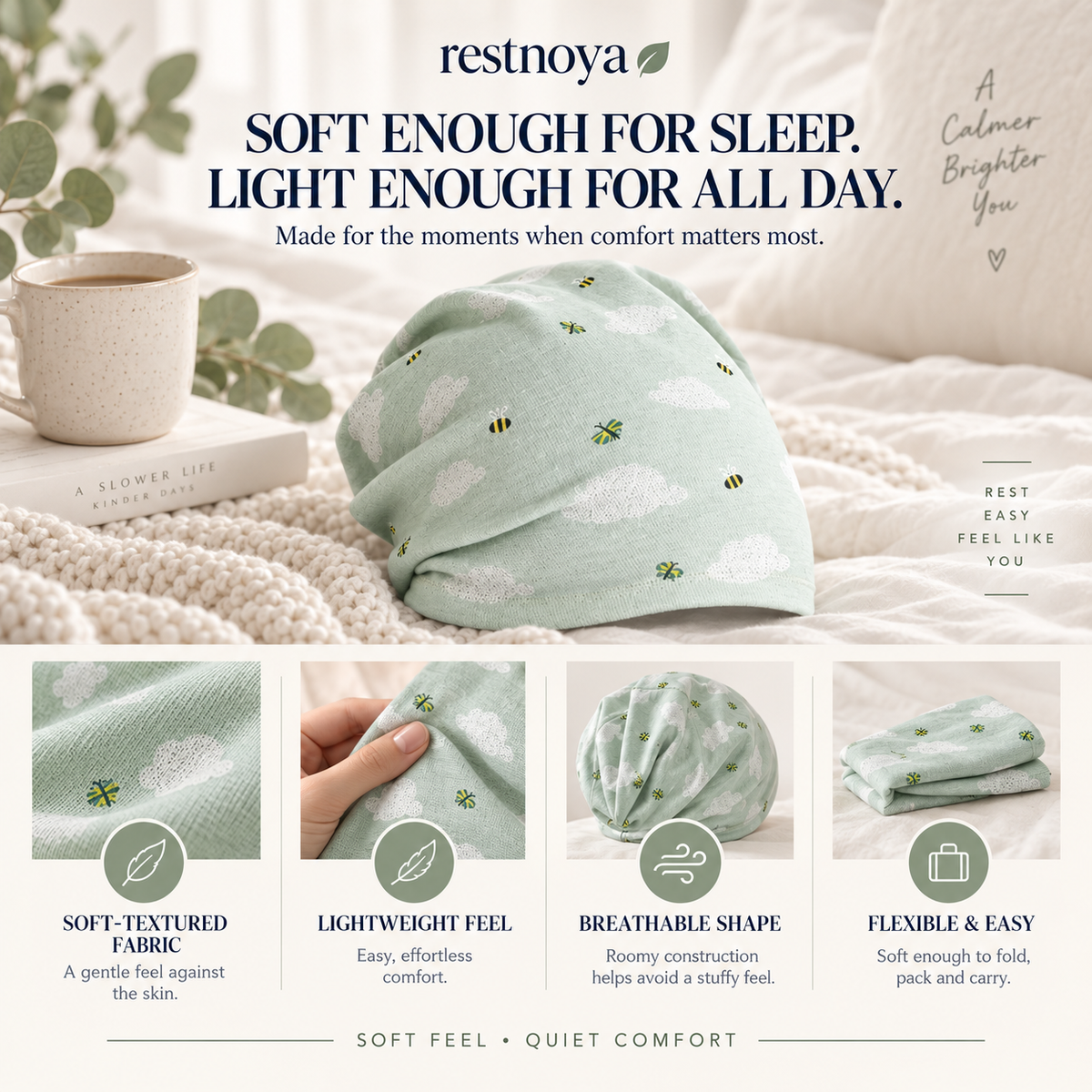 restnoya® Soft Comfort Sleep Cap