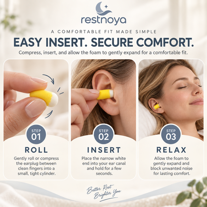 restnoya® Soft Foam Sleep Earplugs
