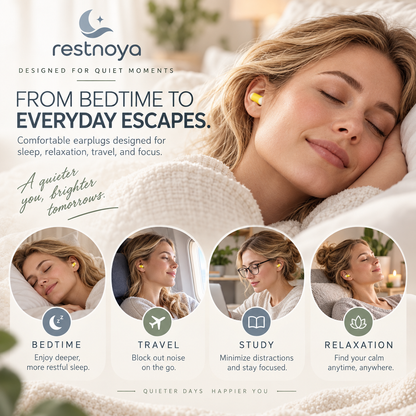 restnoya® Soft Foam Sleep Earplugs