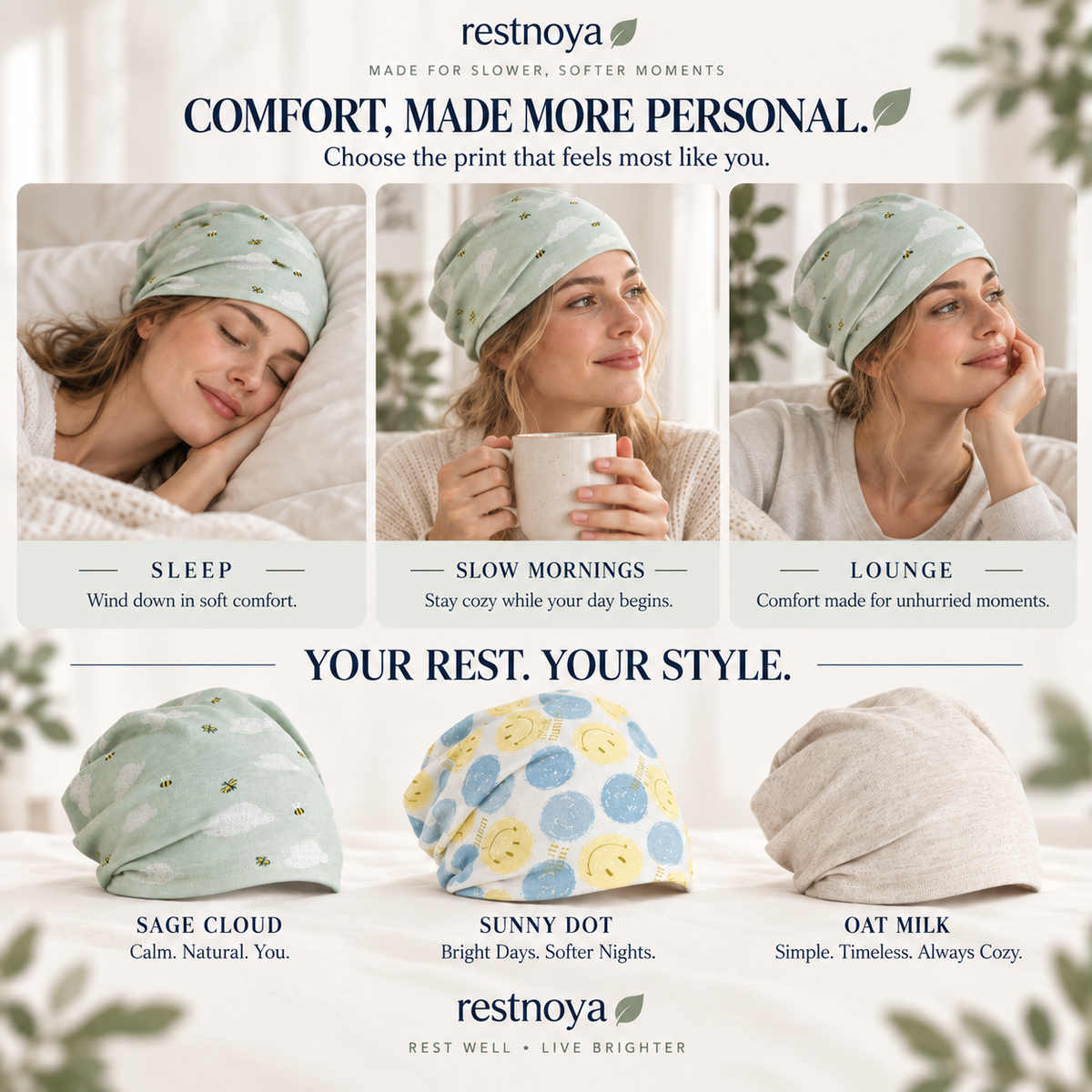 restnoya® Soft Comfort Sleep Cap