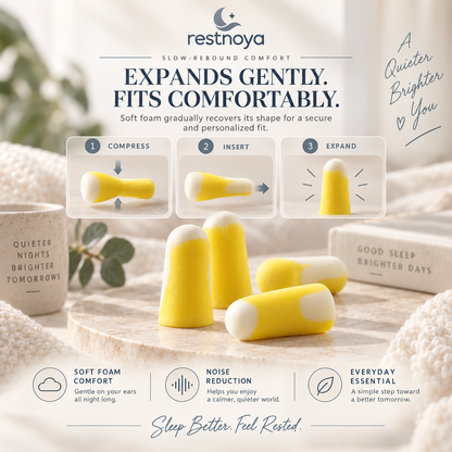 restnoya® Soft Foam Sleep Earplugs