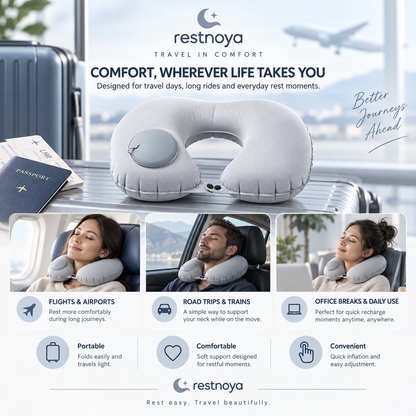 restnoya® Inflatable Travel Neck Pillow